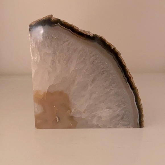 Other - Beautiful Agate Geode Bookend. Can Support Heavy Books.